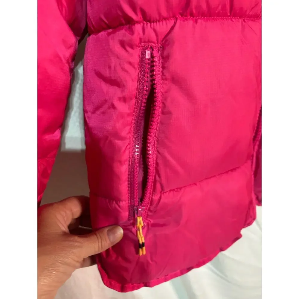 H&M 8 hot pink short puffer jacket from zip side entry pockets like new